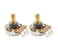 Musiclily Pro HD 2Pcs A250K Brass Metric Split Shaft Audio Taper Guitar Pots Set