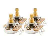 Musiclily Pro HD 4Pcs A500K Brass Metric Split Shaft Audio Taper Guitar Pots Set