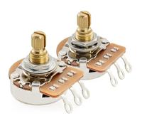 Musiclily Pro HD A1M+B1 Meg Potenziometro Ottone Metrico Short Split Shaft 1/4“ Audio Lineare Taper Pots per Chitarra Elettrica Jazzmaster Basso(Set di di 1A1B)