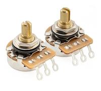 Musiclily Pro HD A1M+B1 Meg Potenziometro Ottone Short Split Shaft 1/4“ Audio Lineare Taper Pots per Chitarra Elettrica Jazzmaster Basso(Set di 1A1B)