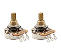 Musiclily Pro HD A250K+B250K Potenziometro Ottone Standard Split Shaft 3/8“ Audio Lineare Taper Pots per Chitarra Elettrica ST Tele Mustang Ibanez Basso (Set di 1A1B)