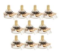 Musiclily Pro HD A250K Potenziometro Ottone Solid Short Shaft 1/4“ Audio Taper Pots per Chitarra Elettrica Basso(Set di 10)