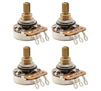 Musiclily Pro HD A25K Potenziometro Ottone Standard Split Shaft 3/8“ Audio Taper Pots per Pickup Attivi Chitarra Elettrica Basso(Set di 4)