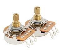Musiclily Pro HD A500K+B500K Potenziometro Ottone Metrico Split Short Shaft 6,5mm Audio Lineare Taper Pots per Chitarra Elettrica ST Tele PB JB Basso (Set di 1A1B)