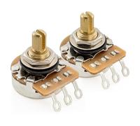Musiclily Pro HD A500K+B500K Potenziometro Ottone Short Split Shaft 1/4“ Audio Lineare Taper Pots per Chitarra Elettrica ST Tele PB JB Basso (Set di 1A1B)