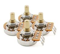 Musiclily Pro HD A500K Potenziometro Ottone Metrico Solid Short Shaft 6,5mm Audio Taper Pots per Chitarra Elettrica LP/SG Basso(Set di 4)