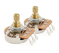 Musiclily Pro HD A500K Potenziometro Ottone Metrico Split Short Shaft 6,5mm Audio Taper Pots per Chitarra Elettrica ST Tele PB JB Basso (Set di 2)