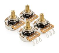Musiclily Pro HD A500K Potenziometro Ottone Short Split Shaft 1/4“ Audio Taper Pots per Chitarra Elettrica Basso (Set di 4)