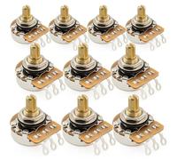 Musiclily Pro HD A500K Potenziometro Ottone Short Split Shaft 1/4“ Audio Taper Pots per Chitarra Elettrica Basso (Set di 10)