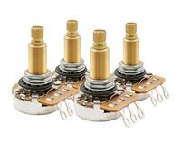 Musiclily Pro HD A500K Potenziometro Ottone Split Long Shaft 19mm Audio Taper Pots per Chitarra Elettrica LP/SG Basso(Set di 4)