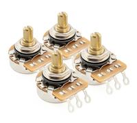 Musiclily Pro HD B1 Meg Potenziometro Ottone Short Split Shaft 1/4“ Lineare Taper Pots per Chitarra Elettrica Basso (Set di 4)