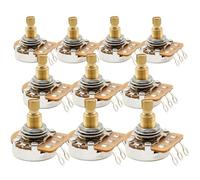 Musiclily Pro HD B1 Meg Potenziometro Ottone Split Standard Shaft 9,5mm Lineare Taper Pots per Chitarra Elettrica Basso(Set di 10)