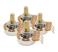 Musiclily Pro HD B250K Potenziometro Ottone Metrico Solid Short Shaft 6,5mm Lineare Taper Pots per Chitarra Elettrica Basso(Set di 4)