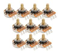 Musiclily Pro HD B250K Potenziometro Ottone Solid Short Shaft 1/4" Lineare Taper Pots per Chitarra Elettrica Basso(Set di 10)