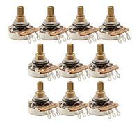 Musiclily Pro HD B25K Potenziometro Ottone Standard Split Shaft 3/8“ Lineare Taper Pots per Pickup Attivi Chitarra Elettrica Basso(Set di 10)