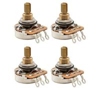Musiclily Pro HD B25K Potenziometro Ottone Standard Split Shaft 3/8“ Lineare Taper Pots per Pickup Attivi Chitarra Elettrica Basso(Set di 4)