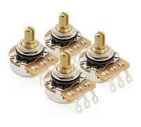 Musiclily Pro HD B500K Potenziometro Ottone Short Split Shaft 1/4“ Lineare Taper Pots per Chitarra Elettrica Basso (Set di 4)
