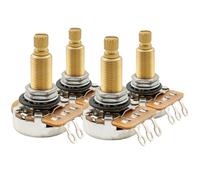Musiclily Pro HD B500K Potenziometro Ottone Split Long Shaft 19mm Lineare Taper Pots per Chitarra Elettrica LP/SG Basso(Set di 4)