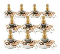 Musiclily Pro HD B500K Potenziometro Ottone Split Standard Shaft 9,5mm Lineare Taper Pots per Chitarra Elettrica Basso(Set di 10)