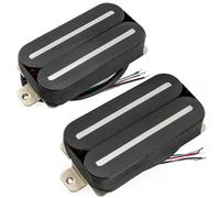 Musiclily Pro HH-DJRC Ceramico Rail Blade Humbucker Pickups Manico Ponte Set 8K/14,5K per Chitarra Elettrica, Nero