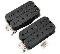 Musiclily Pro HH-HEXA Alnico 5 Scoperto Pick Up Humbucker Polo Esagonale Regolabile Manico Ponte Set 7,8K/16K per Chitarra Elettrica, Nero