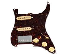 Musiclily Pro HSS Battipenna Precablato Pre-Wired Loaded Pickguard con Artec Alnico 5 Pickups per Chitarra Elettrica tipo Strato, 4 strati Tartarugato