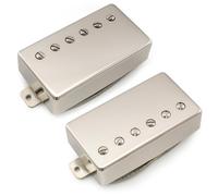 Musiclily Pro LP-CBLA Alnico 5 Pickup Humbucker Copertura Manico Ponte Set 7,8K/8,8K per Chitarra Elettrica tipo LP, Nickel