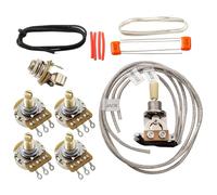 Musiclily Pro LP STD Vintage 50s e Modern 60s Kit di Cablaggio DIY Selettore Toggle Switch 3 Posizioni Potenziometri 500k e Jack per Chitarra Elettrica tipo Epiphone LP