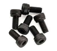 Musiclily Pro M4x8mm Viti Esagonale in Acciaio Capostasto Bloccacorde per Ponte Tremolo Double Locking Floyd Rose Chitarra Elettrica, Nero (Set di 6)