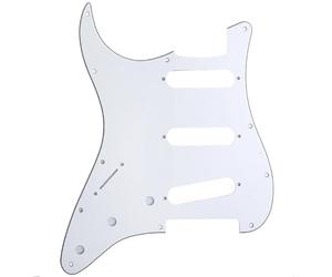 Musiclily Pro Mancino 11 Fori SSS ST Pickguard Battipenna 3 Strati Bianco
