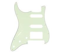 Musiclily Pro Mancino 11 Fori Stile Moderno HSS Chitarra Battipenna Strat Pickguard per Fender American/Mexican Standard Stratocaster con Floyd Rose Ponte Cut,3 strati Mint Green