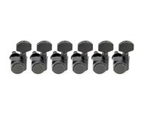 Musiclily Pro Mancino 6 in Linea 2-Pin Set Meccaniche Autobloccanti 18:1 Ratio Locking Tuners con Paletta Esagonale per Chitarra Elettrica Fender Strat Tele, Nero