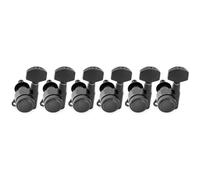 Musiclily Pro Mancino 6 in Linea Set Meccaniche Autobloccanti 18:1 Ratio Locking Tuners con Paletta Esagonale Vite 45° per Chitarra Elettrica tipo Strat Tele, Nero