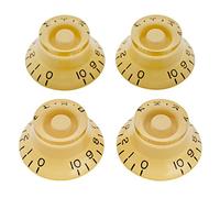 Musiclily Pro Mancino Metrica 18 Splines Manopole Bell Top Hat Knobs per Chitarra Elettrica Epiphone Les Paul SG Style, Crema (Set di 4)