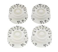 Musiclily Pro Mancino Metrica 18 Splines Manopole Speed Knobs per Chitarra Elettrica Epiphone Les Paul SG Style, Bianco (Set di 4)