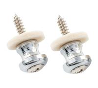 Musiclily Pro Metallo Attacchi Tracolla Strap Buttons per Ukulele Piccole Dimensioni Chitarra/Basso, Cromato (Set di 2)