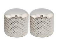 Musiclily Pro Metrica Push-on Manopole Dome Knobs in Acciaio con Punto Indicatore per Import Chitarra Elettrica e Basso, Nickel (Set di 2)
