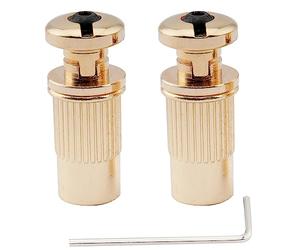 Musiclily Pro Metrica Seperatable Attaccacorde Stop Bar Boccole e Inserti per Chitarra Elettrica Epiphone Les Paul Style, Dorato (Set di 2)