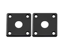 Musiclily Pro Quadrata Presa Jack Curva Ingresso Jack Plate Foro 10mm Nero