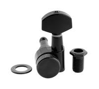 Musiclily Pro R15J 15:1 Ratio 2-Pin Meccanica Autobloccanti Singola Lato Treble Locking Tuner con Paletta Esagonale per Chitarra Elettrica Squier Strat Tele, Nero