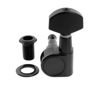 Musiclily Pro R15J 15:1 Ratio 2-Pin Meccanica Autobloccanti Singola Lato Treble Locking Tuner con Paletta Esagonale per Chitarra Elettrica Squier Strat Tele, Nero