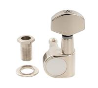 Musiclily Pro R15J 15:1 Ratio 2-Pin Meccanica Autobloccanti Singola Lato Treble Locking Tuner con Paletta Esagonale per Chitarra Elettrica Squier Strat Tele, Nickel