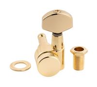 Musiclily Pro R15J 15:1 Ratio 2-Pin Meccanica Autobloccanti Singola Lato Treble Locking Tuner con Paletta Esagonale per Chitarra Elettrica Squier Strat Tele, Dorato