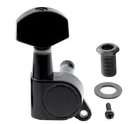 Musiclily Pro R15J 15:1 Ratio Meccanica Singola Lato Bass Tuner con Paletta Esagonale per Chitarra Elettrica Strat Tele, Nero