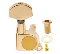 Musiclily Pro R15J 15:1 Ratio Meccanica Singola Lato Bass Tuner con Paletta Esagonale per Chitarra Elettrica Strat Tele, Dorato