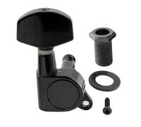 Musiclily Pro R15J 15:1 Ratio Meccanica Singola Lato Bass Tuner con Paletta Grande Esagonale per Chitarra Elettrica Acustica, Nero