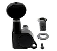 Musiclily Pro R15J 15:1 Ratio Meccanica Singola Lato Bass Tuner con Paletta Ovale Vintage per Chitarra Elettrica Strat Tele, Nero