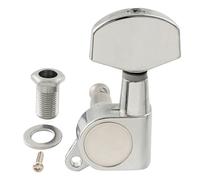 Musiclily Pro R15J 15:1 Ratio Meccanica Singola Lato Treble Tuner con Paletta Grande Esagonale per Chitarra Elettrica Acustica, Cromato