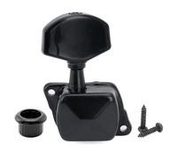 Musiclily Pro R15J 15:1 Ratio Semi-Sigillato Meccanica Singola Lato Bass Tuner con Paletta Grande Esagonale per Chitarra Elettrica Acustica, Nero