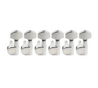 Musiclily Pro R15J Mancino 6 in Linea 2-Pin Set Meccaniche Autobloccanti 15:1 Ratio Locking Tuners con Paletta Esagonale per Chitarra Elettrica Squier Strat Tele, Cromato